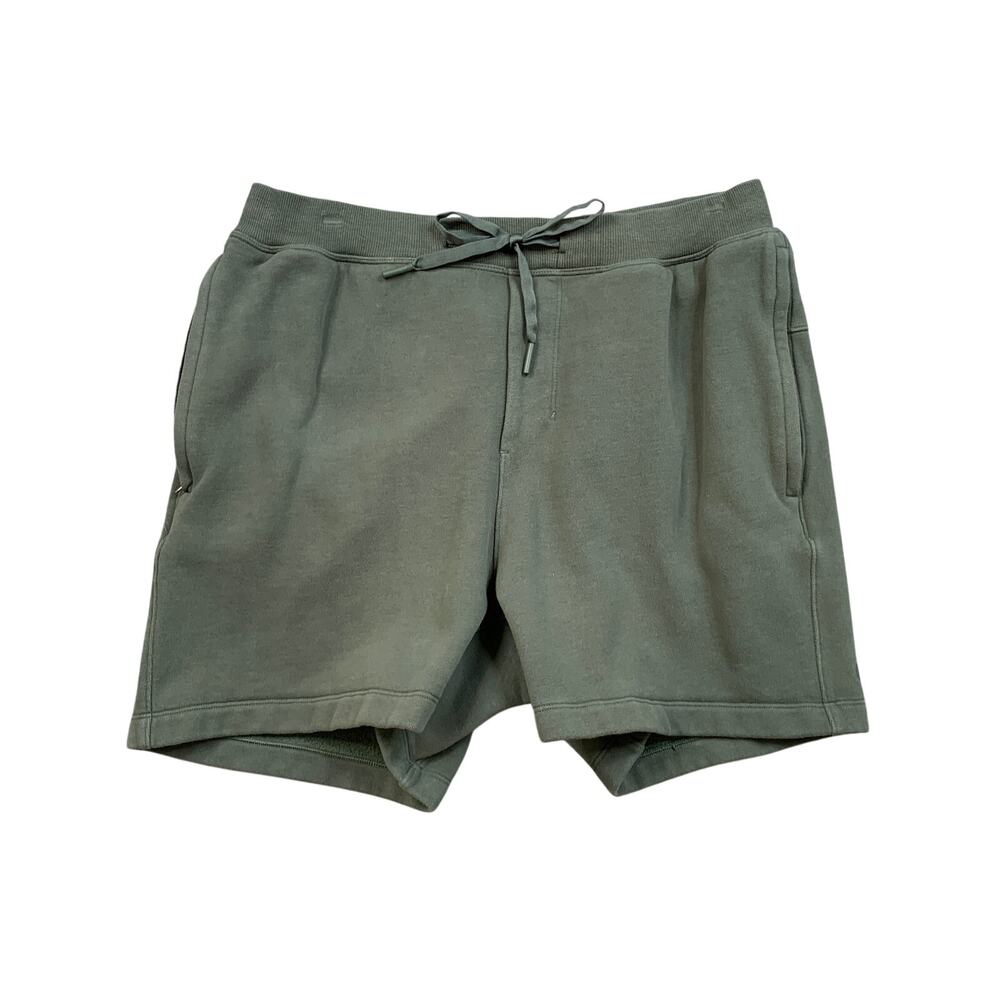 Lululemon Shorts Mens M Medium Dill Green Steady State Fleece Lined Classic Fit